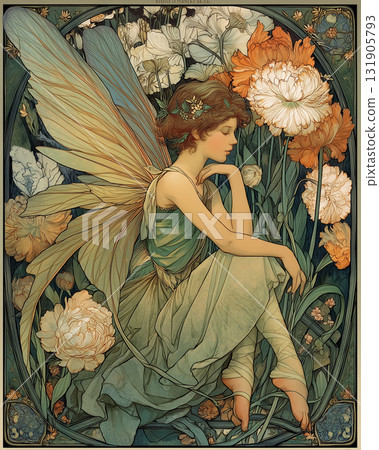 Tranquil Garden Fairy | Fantasy Art Nouveau Tranquil Garden Fairy | Fantasy Art Nouveau 131905793