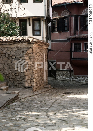 Historic Stone Street and Houses in Plovdiv Old Town Historic Stone Street and Houses in Plovdiv Old Town 131906056