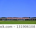 Kashima Rinkai Railway 6000 series four-car diesel railcar running under the blue sky 131906108