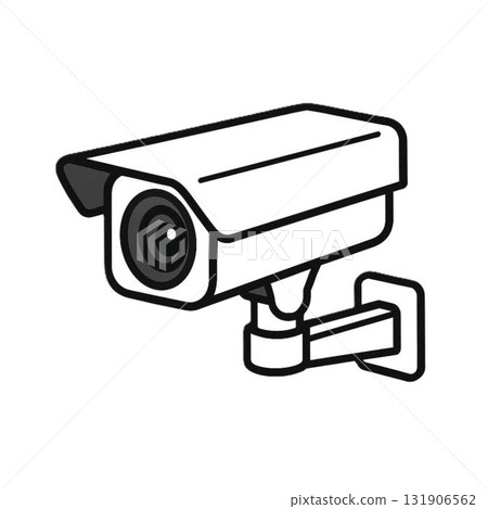 一個簡單的安全攝像機的插圖 131906562