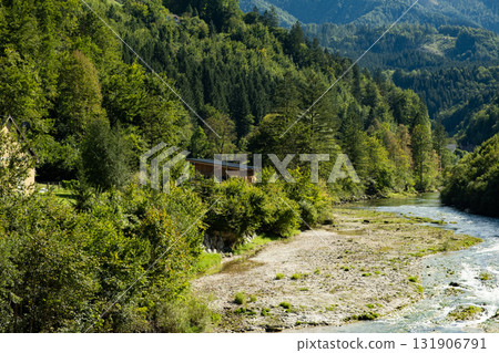 A perfect picture of the world, a house in the mountains in the middle of nature and silence. 131906791