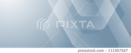 Modern medical or health care scientific abstract background with hexagons. Geometric stripe line art design for poster, brochure, cover, banner, header, website, presentation template 131907887