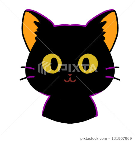 萬聖節貓插圖 萬聖節貓插圖 131907969