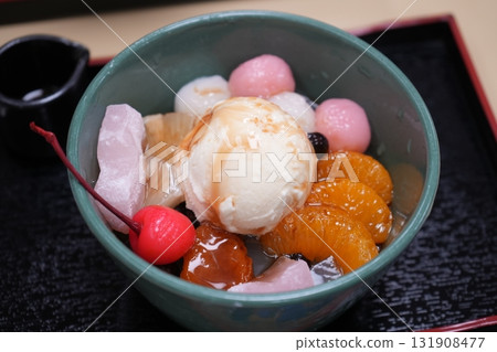 Japanese sweets Cream Anmitsu Japanese sweets 131908477
