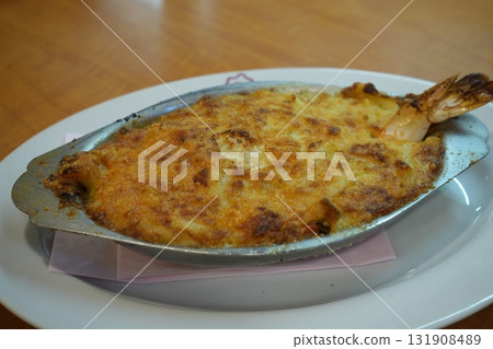 Western food Cheese Shrimp gratin 131908489