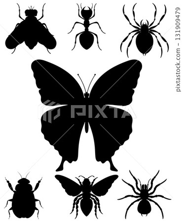 insects and bug wildlife animals cartoon stock vector illustration 131909479