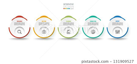 Business concept infographic template with option. Business concept infographic template with option. 131909527
