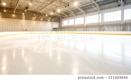 寬敞明亮的室內溜冰場場景3 131909646