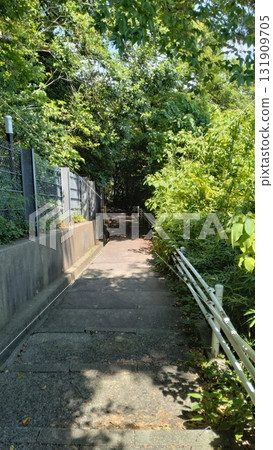 Minato Mirai Park: A narrow road on the ocean side Minato Mirai Park: A narrow road on the ocean side 131909705