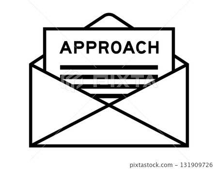 Envelope and letter sign with word approach as the headline 131909726