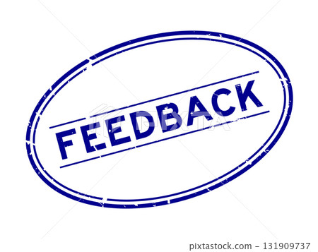 Grunge blue feedback word oval rubber seal stamp on white background Grunge blue feedback word oval rubber seal stamp on white background 131909737