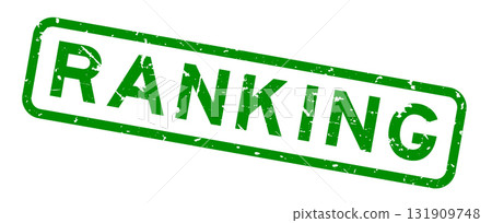 Grunge green ranking word square rubber seal stamp on white background Grunge green ranking word square rubber seal stamp on white background 131909748