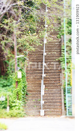 Steep stairs leading to the shrine 131909923