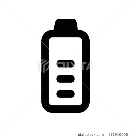 Simple black vector icon with a theme battery, indicator 131910696