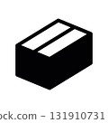 Simple black vector icon with a theme box 131910731