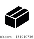 Simple black vector icon with a theme box 131910736
