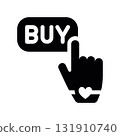 Simple black vector icon with a theme buy button 131910740