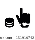 Simple black vector icon with a theme product selection 131910742