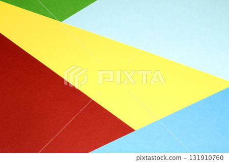 Simple Paper Card Primary Colour Lined Geometric Shapes in Multicolour Rainbow Calm Background Simple Paper Card Primary Colour Lined Geometric Shapes in Multicolour Rainbow Calm Background 131910760