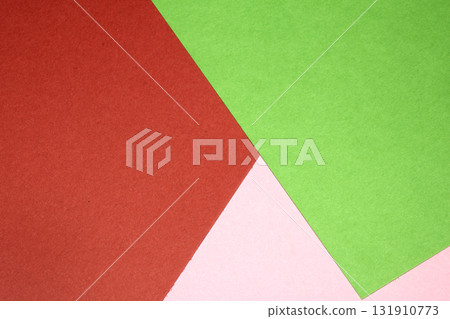 Simple Paper Card Primary Colour Lined Geometric Shapes in Multicolour Rainbow Calm Background 131910773