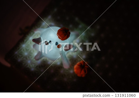 Colorful Halloween ghosts and pumpkins 131911060