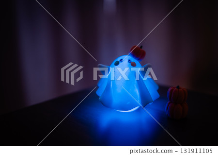 Colorful Halloween ghosts and pumpkins 131911105