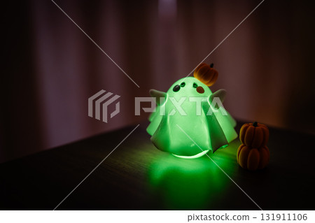 Colorful Halloween ghosts and pumpkins 131911106