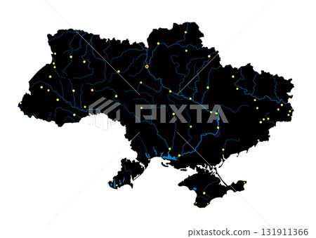 Vector drawing. Map of Ukraine 131911366