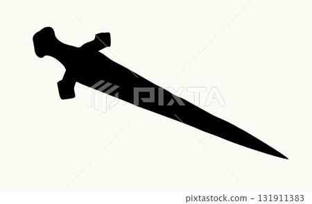 Vector drawing. Big old sword Vector drawing. Big old sword 131911383