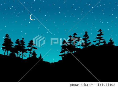 Vector landscape. A dirt road in the forest Vector landscape. A dirt road in the forest 131911408