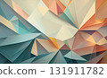 Light-hued colorful geometric polygon background 131911782