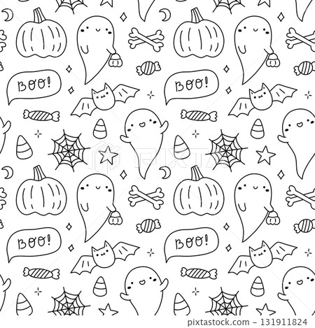 Cute Halloween seamless pattern Cute Halloween seamless pattern 131911824