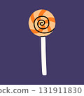 Halloween lollipop on a purple background 131911830