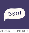 Halloween illustration with the word Boo 131911833