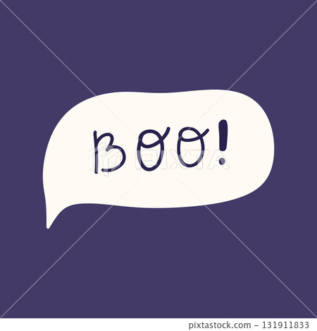 Halloween illustration with the word Boo 131911833