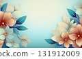 Japanese lily flower blue background 131912009