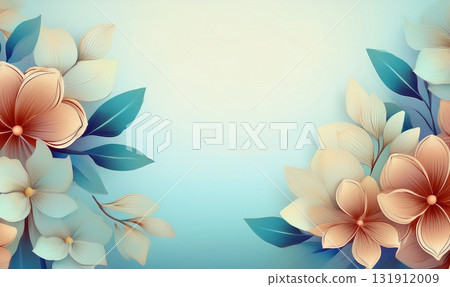 Japanese lily flower blue background Japanese lily flower blue background 131912009