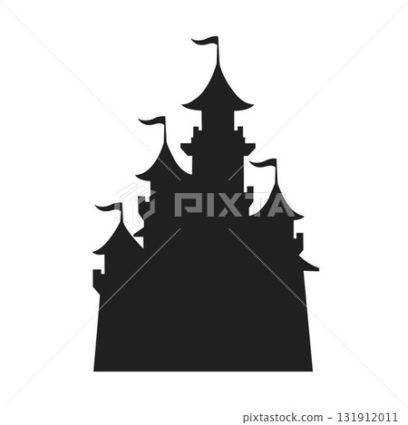 Fairy Tale Castle Silhouette Fantasy Palace Symbol 131912011