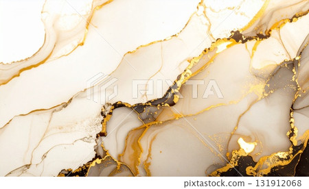 Luxurious marble texture with sparkling gold 131912068