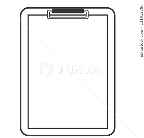 Stationery: Paper held in place by a clipboard, vertical Stationery: Paper held in place by a clipboard, vertical 131912286
