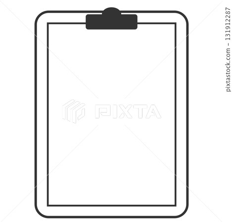 Stationery: Paper held in place by a clipboard, vertical Stationery: Paper held in place by a clipboard, vertical 131912287