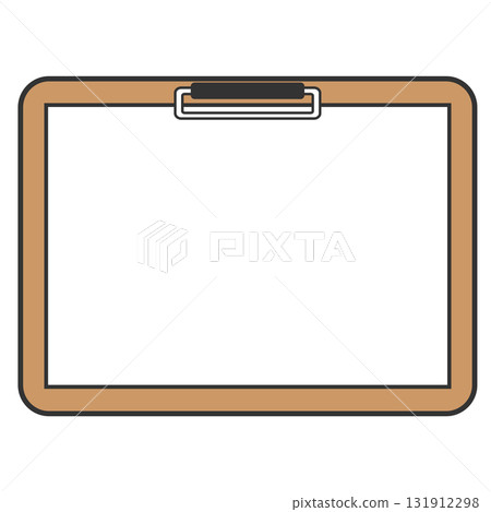 Stationery: Paper held down with a clipboard, horizontal 131912298