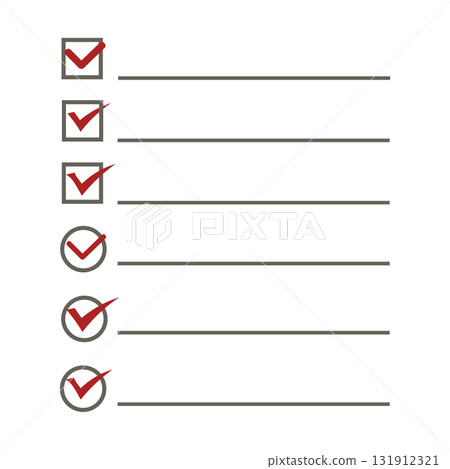 Simple check mark icon set Simple check mark icon set 131912321