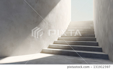 燈光照射進來的樓梯 燈光照射進來的樓梯 131912397