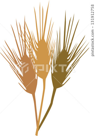 Wheat silhouette wheat color Wheat silhouette wheat color 131912758