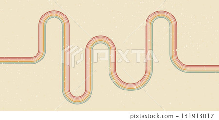 Groovy rainbow music line background. Wavy stripes vintage colors cover. Playful squiggle wave arch wall design. Vector retro beige wiggle ornament. Noisy grunge funky backdrop Groovy rainbow music line background. Wavy stripes vintage colors cover. Playful squiggle wave arch wall design. Vector retro beige wiggle ornament. Noisy grunge funky backdrop 131913017