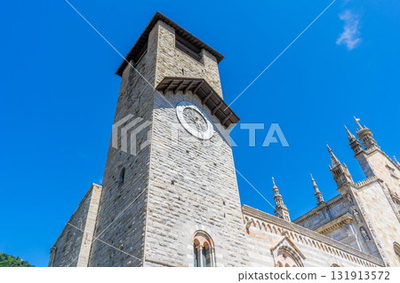 Italy, Como Cathedral of Santa Maria Assunta. Italian old church temple in center. Italy, Como Cathedral of Santa Maria Assunta. Italian old church temple in center. 131913572