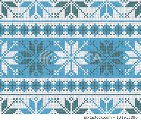 Scandinavian mosaic vector pattern 42 Scandinavian mosaic vector pattern 42 131913896