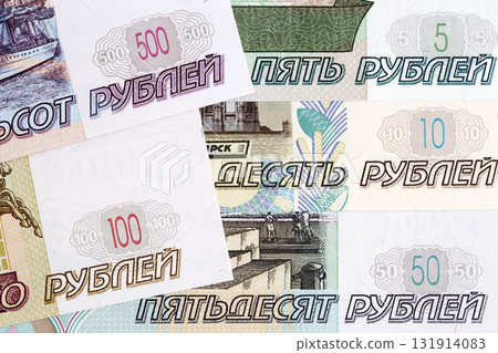 Russian ruble a business background Russian ruble a business background 131914083