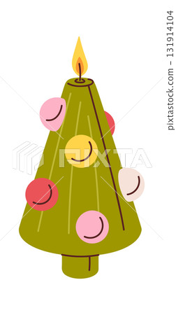 Christmas fir tree shaped candle Christmas fir tree shaped candle 131914104
